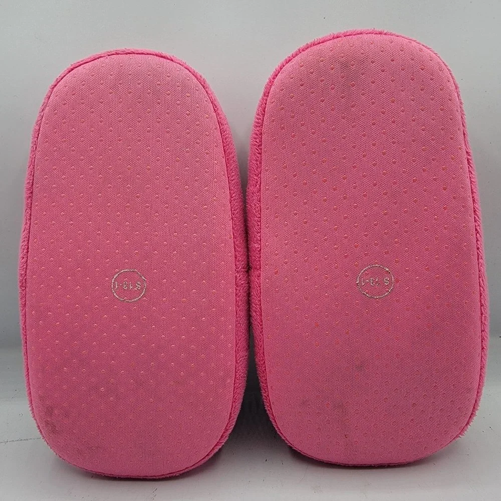 Hello Kitty Sanrio Girls Size 13/1 Pink Fluffy Warm Slippers Plush Kitty